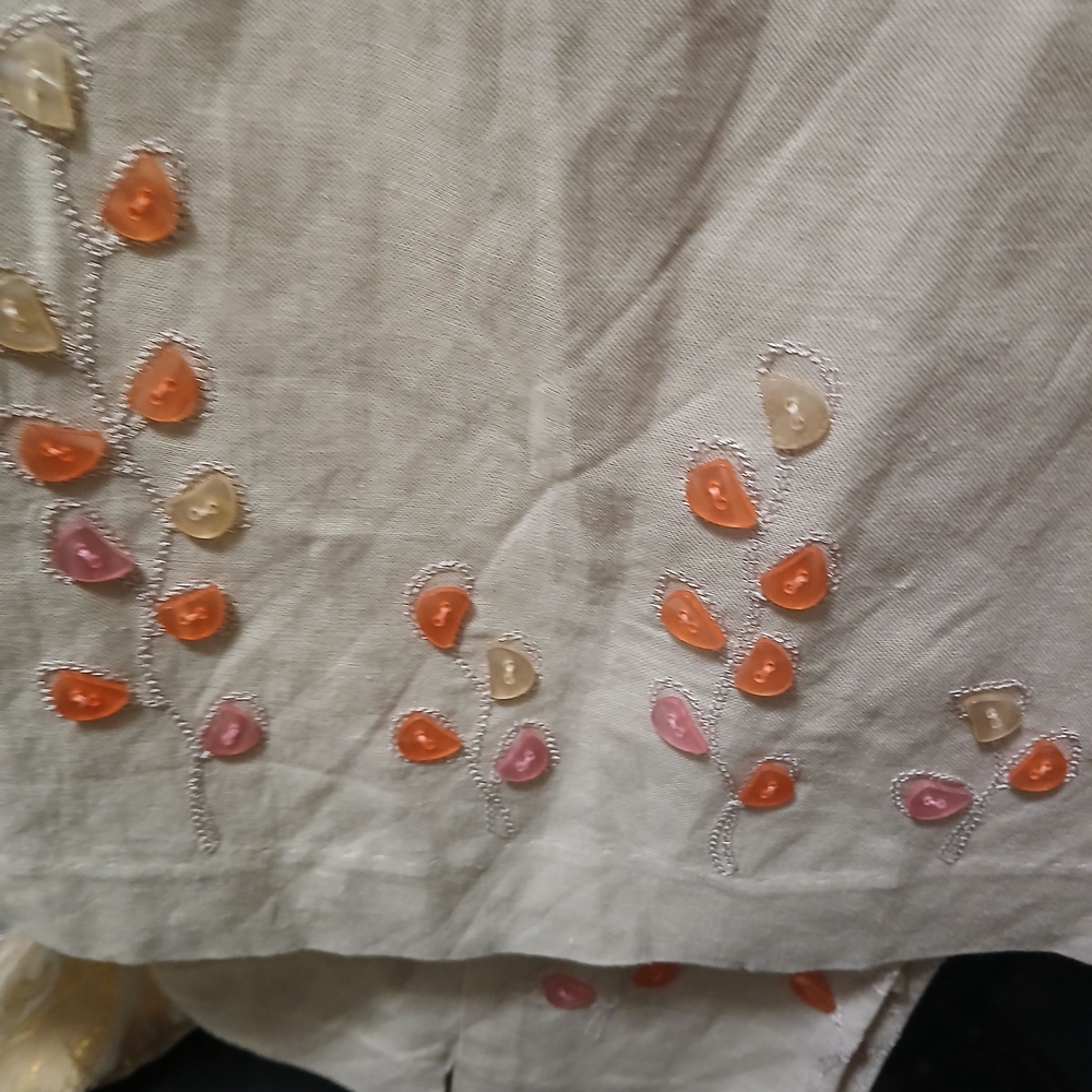 2 Pc Sleeveless, lined linen set